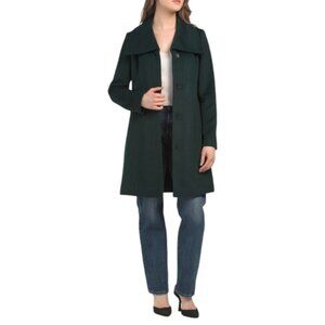 COLE HAAN Forest Wool Blend Oversized Collar Coat